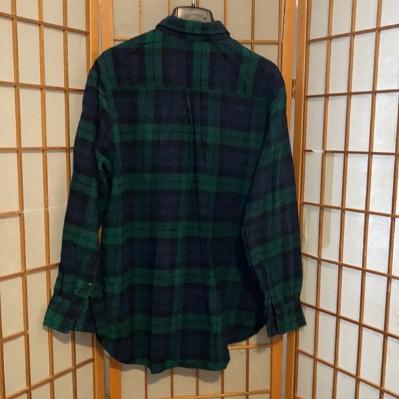 Gap vintage unisex long sleeves M. Flannel blackwatch plaid. - Picture 2 of 4